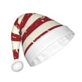 thumbnail image 2 of KLL Christmas Hats for Adults Plush Vintage American Flag Print Santa Hat Xmas Fluffy Santa Claus Hat for Women Men, 2 of 6