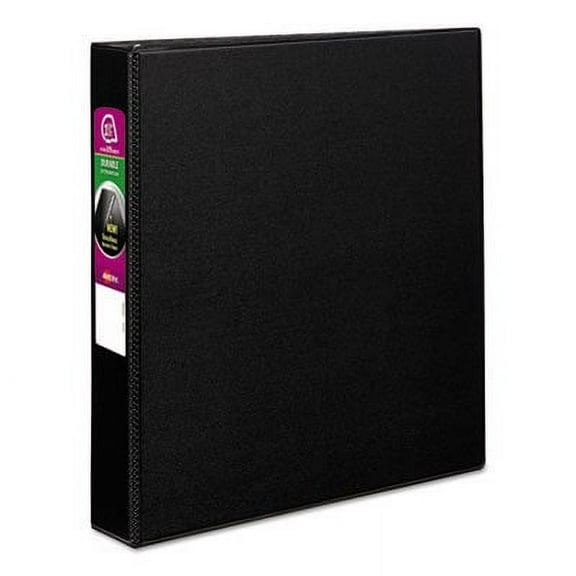 Avery Durable 3 Ring Binder, 1.5" Slant Rings, 1 Black (27350)