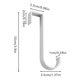 thumbnail image 3 of Colgador de puerta para armario, colgador trasero para puerta perforada, resistente, antioxidante para baño, 3 of 3