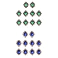 thumbnail image 1 of GUOOL 20x Round Crystal Rhinestone Diamante Flatback Buttons Embellishment Wedding DIY Green Royalblue, 1 of 9
