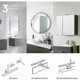 thumbnail image 3 of 5500k Bathroom Mirror Light, 30cm 6w 230v & 650LM LED Wall Light, IP44 Waterproof, White Light, Energy Saving, 3 of 5