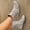 Gray, variant on Women's Low Heel Slouch Suede Slip On Casual Round Toe Ankle Boots with Ring Buckle and Side Zipper Brown