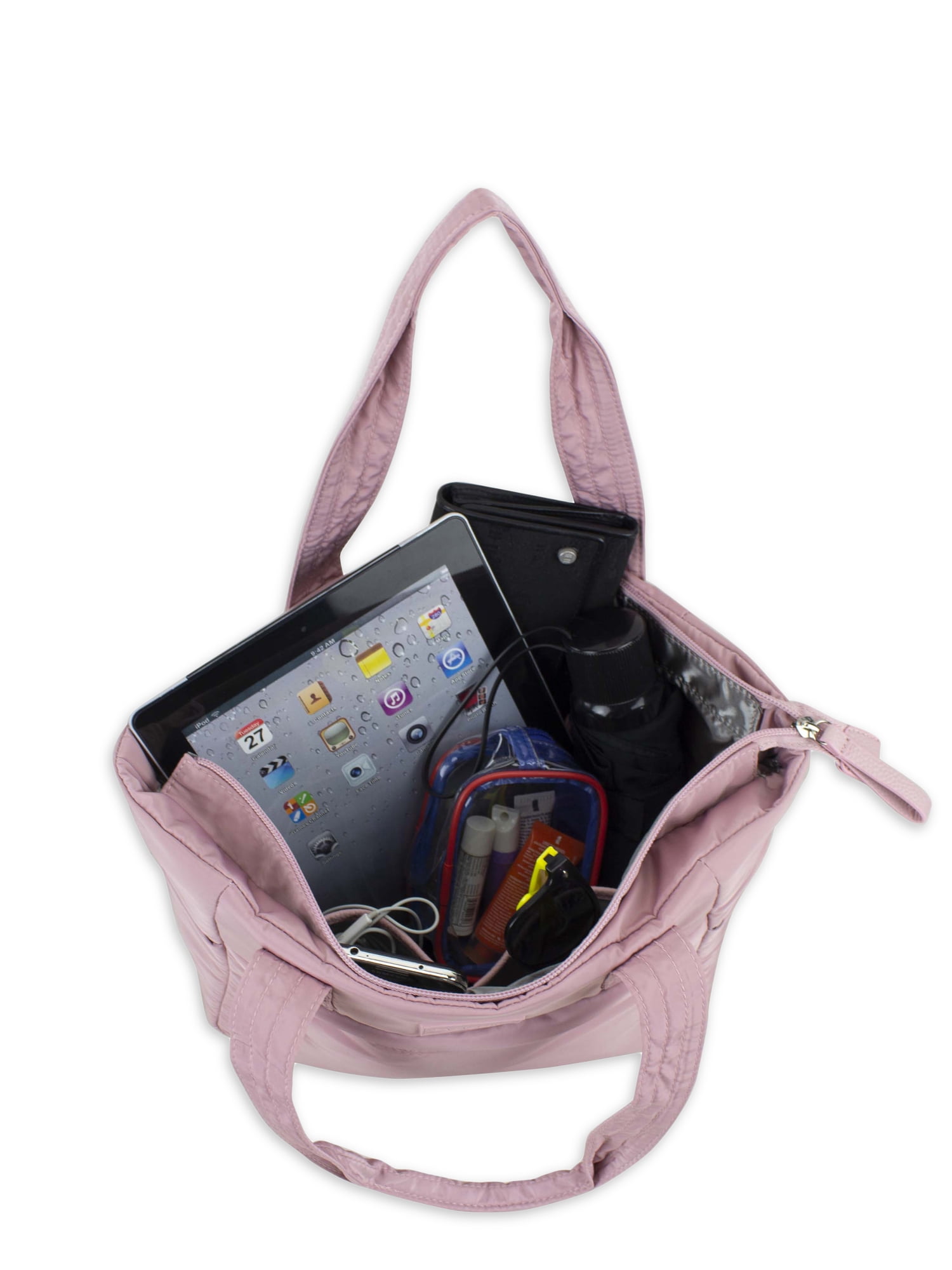 Eastsport Limited Mini Soft Puffy Tote, Purple