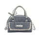 thumbnail image 2 of Bolso tote con delicados adornos de encaje, elegante en negro y azul, bolso tote de moda de gran capacidad, perfecto para viajes a la playa, viajes y uso casual, material de mezclilla, 2 of 8