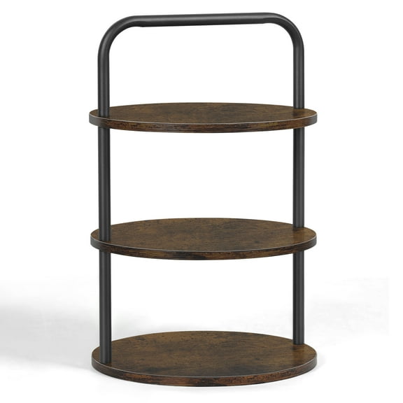 3-Tier Cupcake Stand, Holds 15 Cupcakes Dessert Display Tower with Sturdy Metal Frame & Wooden Trays, Ideal for Parties, Weddings, Birthdays