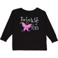 thumbnail image 3 of Inktastic Twinkle Toes pretty butterfly Girls Long Sleeve Toddler T-Shirt, 3 of 5