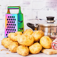 thumbnail image 5 of Box Grater 4 Sided Stainless Steel Kitchen Cheese Grater with Handle for Cheese, Vegetables,Handheld Food Shredder, 5 of 5