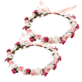 thumbnail image 1 of Diademas para el pelo con diseño de flores para boda, novia, diadema para mujer, cinta con hojas, tocado para fiesta, accesorios navideños, 1 of 5