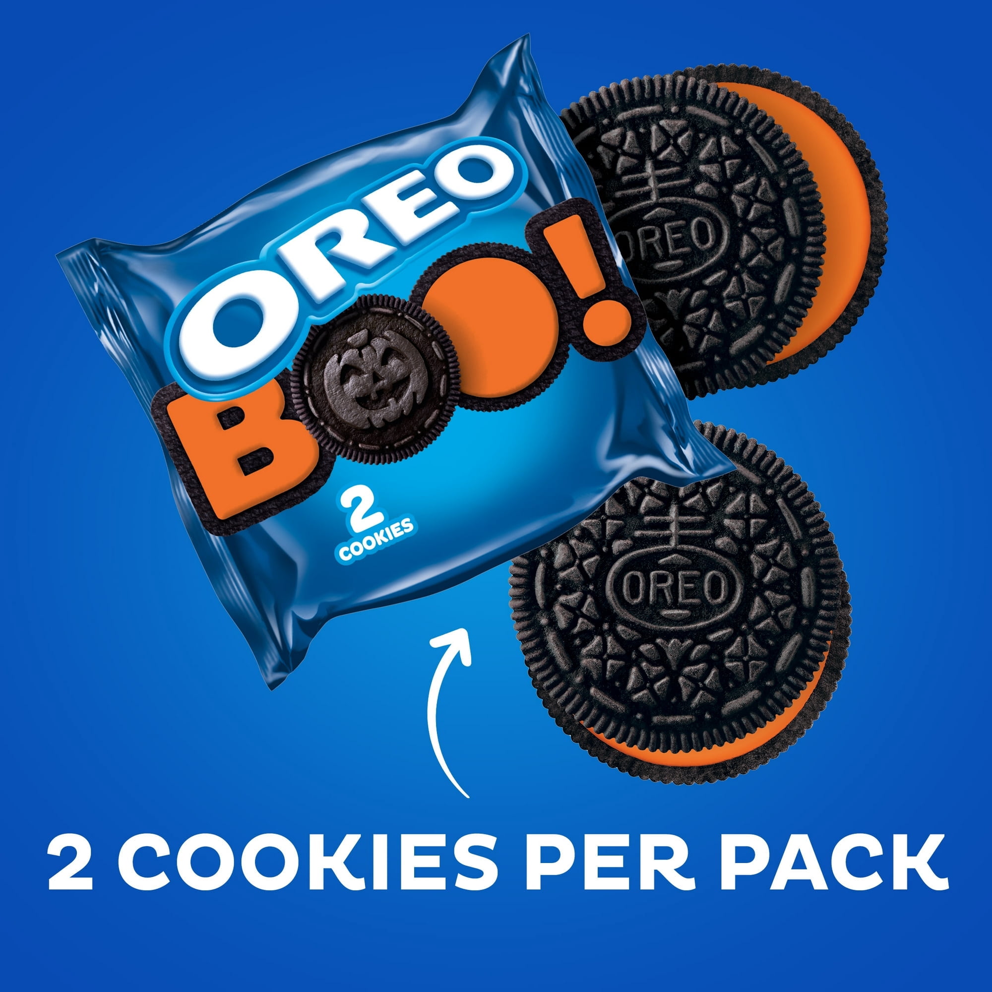 (2 pack) OREO Orange Creme Chocolate Halloween Sandwich Cookies, 30 Snack Packs (2 Cookies per Snack Pack)