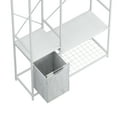 thumbnail image 5 of Glavbiku Portable Wardrobe Clothes Rack with Mesh Storage and Oxford Cloth Storage Bag,White,Adult, 5 of 9