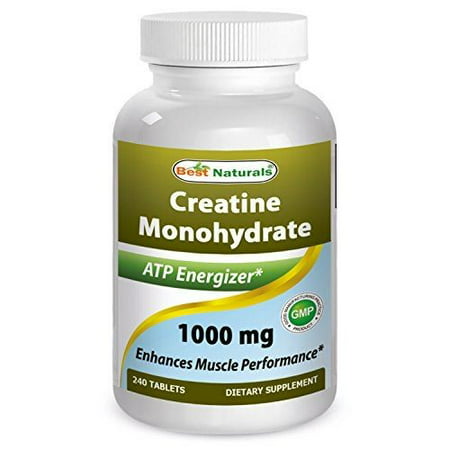 Best Naturals monohydrate de créatine 1000 mg, 240 Ct