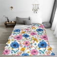thumbnail image 5 of Pofeuu Rose Flowers Print Ultra-Soft Micro Fleece Blanket,for Bed Or Sofa,All Season Throw Blankets Flannel Blanket-80"x60", 5 of 7