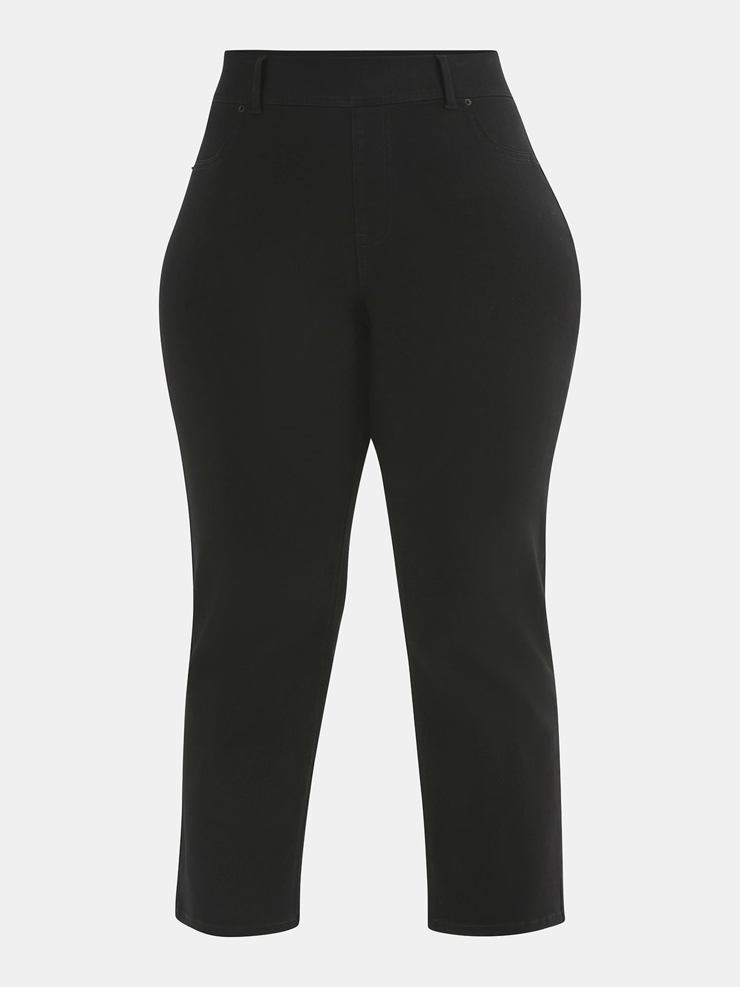 Terra & Sky Women's Plus High Rise Straight Leg Jeggings, 29" Inseam, Sizes 0X-4X