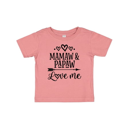 

Inktastic Mamaw and Papaw Love Me Gift Baby Girl T-Shirt