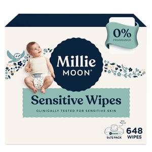 Millie Moon Sensitive Baby Wipes, 648 Count