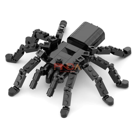 126 Pcs Talantula Black Spider Model Set Building Blocks Creative Animals MOC Construction Bricks Tricky Toy Halloween Kid Gifts