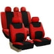 thumbnail image 1 of Abastado Juego de 9 accesorios para automóvil, color rojo y negro, juego completo de fundas para asientos de banco dividido, 1 of 2