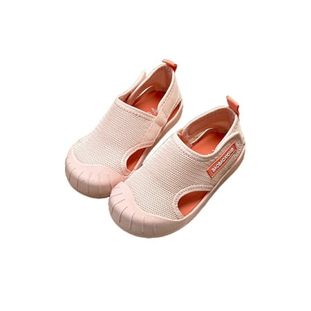 

Crocowalk Unisex Casual Shoes Breathable Summer Shoe Mesh Flat Sandals Kids Sport Sandal Outdoor Comfort Beach Pink 11.5C