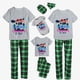 thumbnail image 3 of Pijamas familiares navideños a juego, conjuntos de pijamas grises, Papá Noel, ciervo, Fly, en julio, 3 of 3