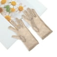 thumbnail image 5 of Unique Bargains 1 Pair Sunblock Mittens Ditsy Floral Sun Block Driving Gloves for Women Nude, 5 of 5
