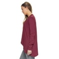 thumbnail image 2 of Expert Brand USA-Made Women's MoCA Cotton Blend Cardigan, Maroon, Large, 2 of 5