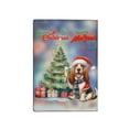 thumbnail image 2 of Merry Christmas and Happy New Year Santa Basset Hound Holiday Xmas Winter Travel Passport Wallet Bassets Dog Breed Lovers Gifts Idea PU Leather Passport Holder Cover - 00024, 2 of 5