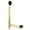 Black, variant on Kingston DLL3181 23-Inch Brass Lift and Turn Tub Waste and Overflow in Polished Chrome
