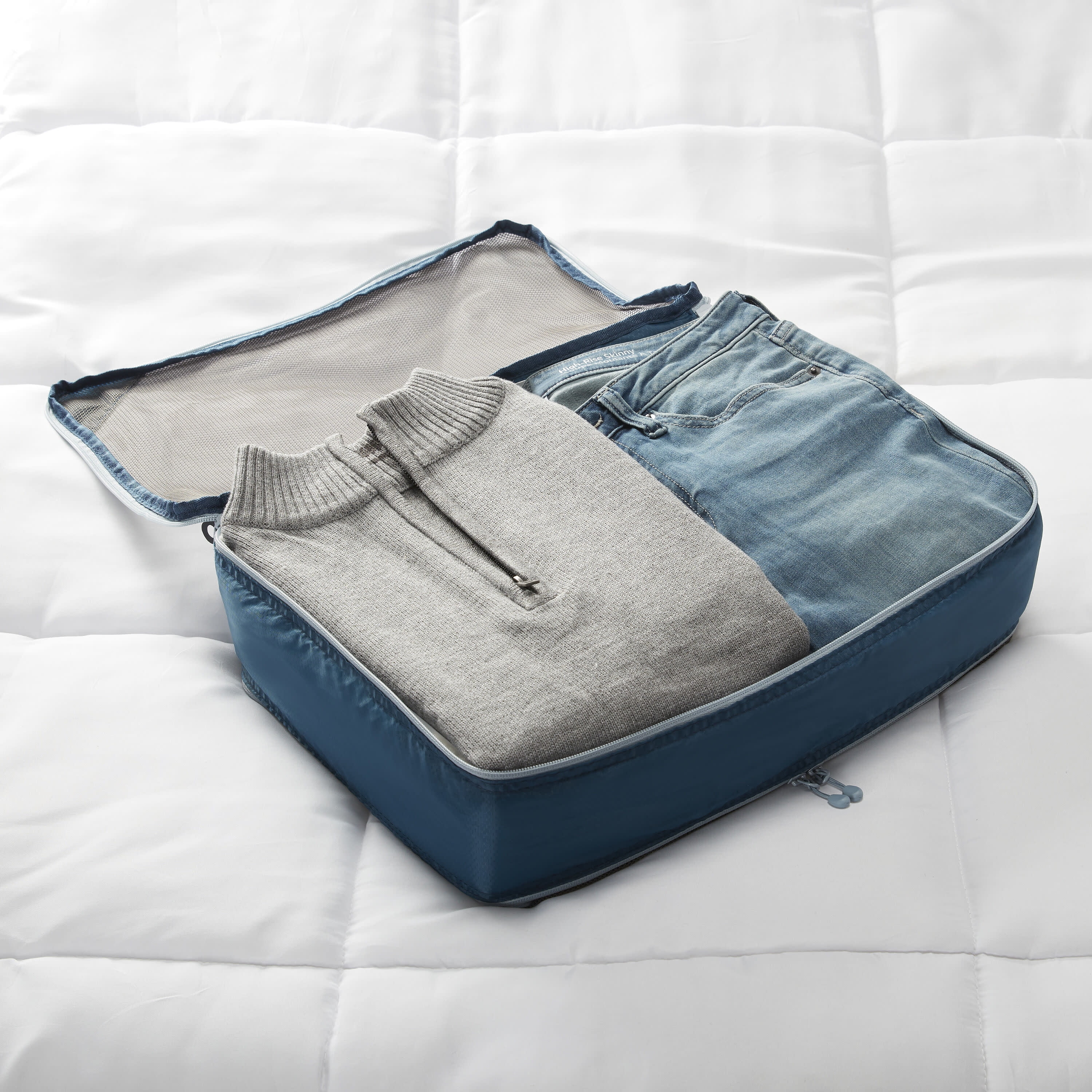 Built Double Zip Packing Cube 3 Piece Set in Poseidon