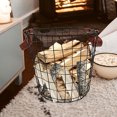 thumbnail image 4 of SEWACC Firewood Rack Brackets Iron Firewood Storage Basket Assorted Color 1Pcs, 4 of 8