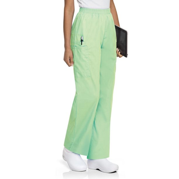 Landau ScrubZone by Landau Women's Elastic Waist Cargo Scrub Pant