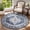 Blue White, variant on 4 ft Round Area Rug, Yamaziot Boho Vintage Oriental Circle Carpet, Washable Non Slip Non Shedding Soft Faux Indoor Floor Mat Rug for Bedroom Living Room Sofa Office Bathroom Kitchen