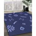 thumbnail image 3 of Ahgly Company Machine Washable Indoor Round Transitional Royal Blue Area Rugs, 5' Round, 3 of 7