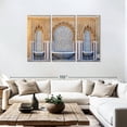 thumbnail image 3 of Elephant Stock Moroccan Mausoleum Fountain Wall Art - Horizontal Multi Panel Canvas - Living Room Wall Decor - Architecture Multi Panel - Brown And Beige Decor - 74" x 48", 3 of 8