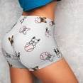 thumbnail image 4 of Fotbe Bbaseball Dog Shorts Sin Costuras – Shorts Deportivos de Cintura Alta para Mujer, Elásticos para Gimnasio, Yoga, Running o Ciclismo-Medium, 4 of 8