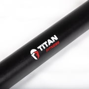 Titan Fitness Round Grip String Bar, Fat Grip 3 Strength Training, 47 LB Bar, Fits Olympic Sized Weight Plates, Perform Pulls, Deadlifts, Thick Bar Training and Muscle Endurance