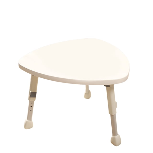 JilgTeok 2 Paquets Petite Table Basse Table Basse Triangulaire Pièce Petit Espace Meubles pour Salon Bureau Blanc Rustique Hauteur Réglable Liquidation