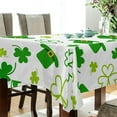 thumbnail image 3 of 60"x60" St Patrick's Day Clover Tablecloth, Waterproof Washable Polyester Square Table Cover, Durable Tablecloth for Kitchen Dining Table Party Decor, 3 of 7