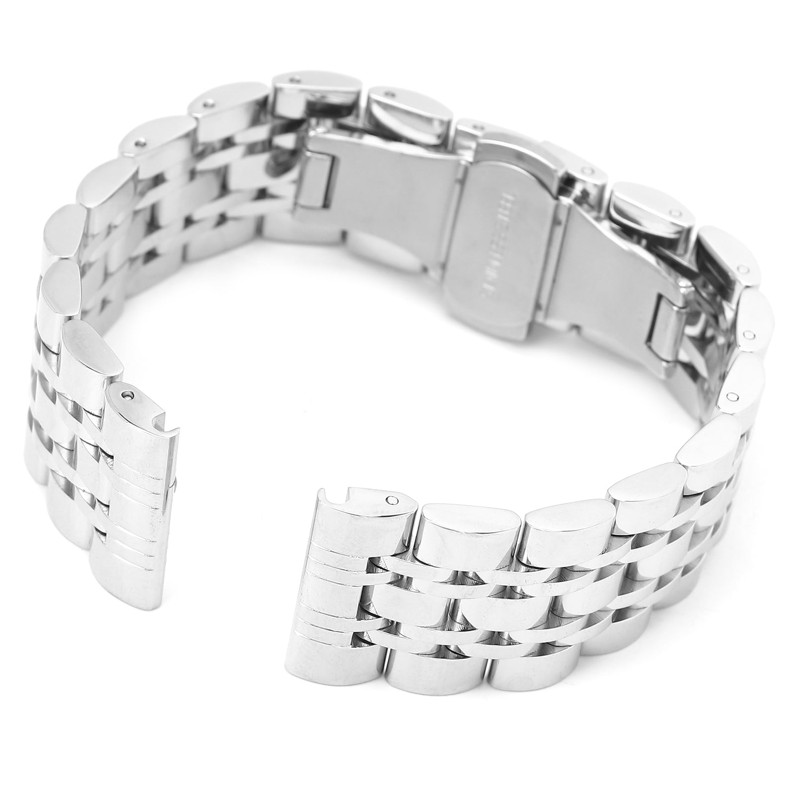 Bracelet De Montre En Acier Inoxydable 20 Mm - Longueur 190 Mm, Fermoir Déployant - Neuf Avec étiquettes