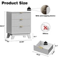 thumbnail image 2 of FANRAL Fluted Nightstand with Charging Station,Modern Bedside Table with Drawers,Wood End Table Small Dresser for Bedroom Living Room,White Night Stand, 2 of 7
