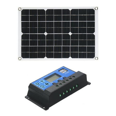 

Docooler 50W DC 5V18V Dual Output Solar Panel with 2 USB Ports & Car IP65 Water Resistance /24V Solar Controller PWM Intelligent Regulator