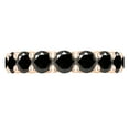 thumbnail image 2 of Dazzlingrock Collection Round Black Diamond Eternity Stackable Ring Wedding Band for Women (2.25 ctw, Color Black, Clarity Opaque) in 14K Rose Gold, Size 4, 2 of 4
