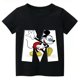 thumbnail image 3 of Camiseta de algodón con combinación de letras y nombre personalizado de Disney para niños, camiseta de manga corta con fuente ABCDE de Mickey Mouse, 3 of 5