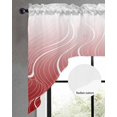 thumbnail image 2 of Red Geometric Swag Valances for Windows, Small Curtains Drapes, Modern White Stripe Abstract Distortion Art Kitchen Window Curtains Over Sink Window Treatment Valance for Bedroom/Bathroom 56"x36", 2 of 5