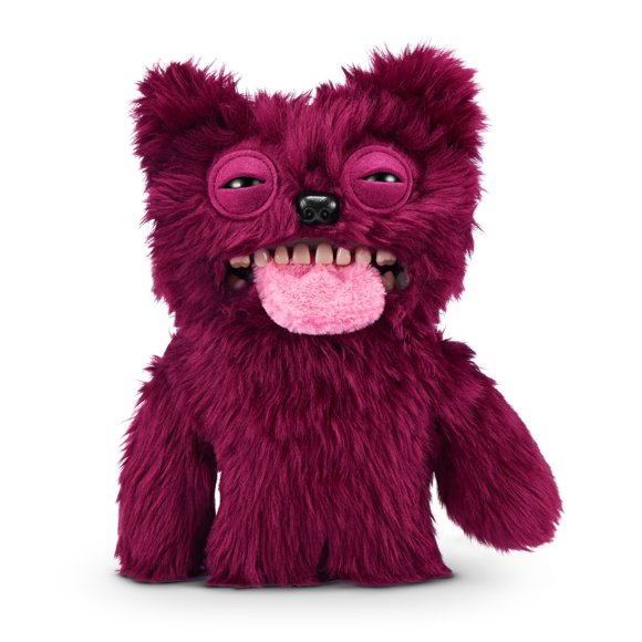 Fuggler Hairy Fuggs 9-inch Series 1 (Sir Belch - Hairy Tongue - Red) by ZURU, Funny Ugly Monster Plush Toy