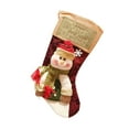 thumbnail image 1 of Koszal Cartoon Cute Santa Claus Snowman Patterns Christmas Sock Gift Container Decor, 1 of 7