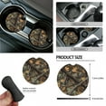 thumbnail image 6 of Renewold Camo Hunting Forest Car Seat Cover Split Covers for Women Men, Steering Wheel Cover Seat Belt Strap Pad Trash Bag Mount Phone Holder Rearview Mirror Accessories Cup Holder Key Chain, 15 PCS, 6 of 7