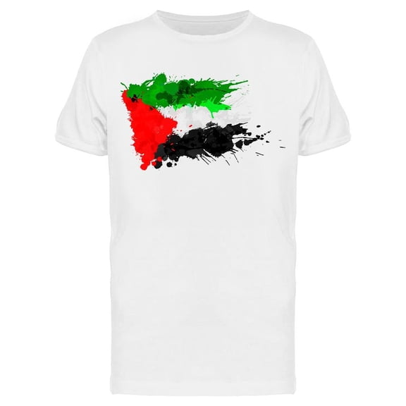 Flag Palestine Splashes Tee Men's -Image by Shutterstock