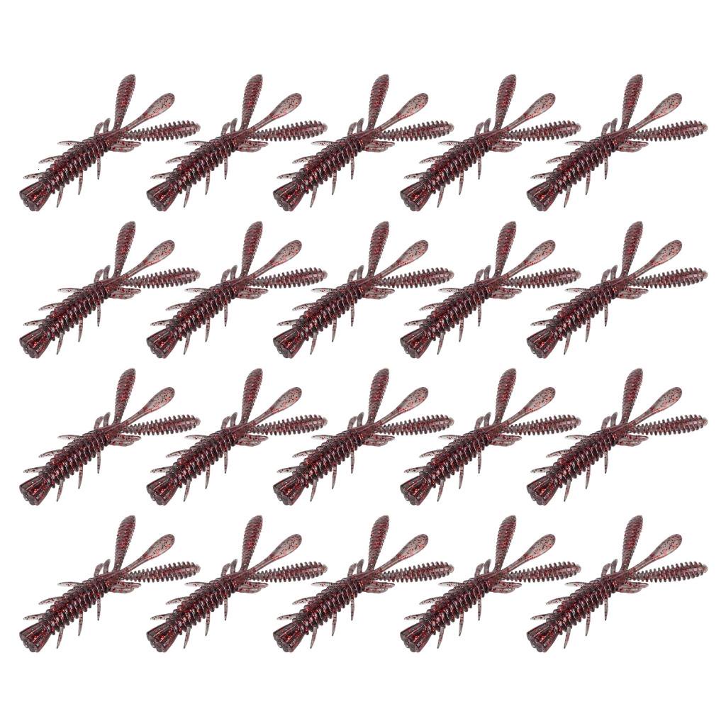 Youthyao 20PCS Soft Fishing Lures Artificial Swimbait Floating Shrimp Crawfishes Lure for Outdoor Fishing Easy to Use