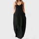 thumbnail image 2 of Vestido largo de playa de fiesta ajustado de Color sólido sin mangas con cuello en V y cintura media a la moda para mujer Pompotops ghjkhdj7234, 2 of 5