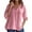 Red, variant on Women's Spring Solid Color Linen V Neck Long Sleeve Casual Shirt Blend of Polyester, Viscose, Elastic Loose and Comfortable